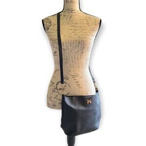 Black Vegan Faux Leather Crossbody Purse & Wristlet